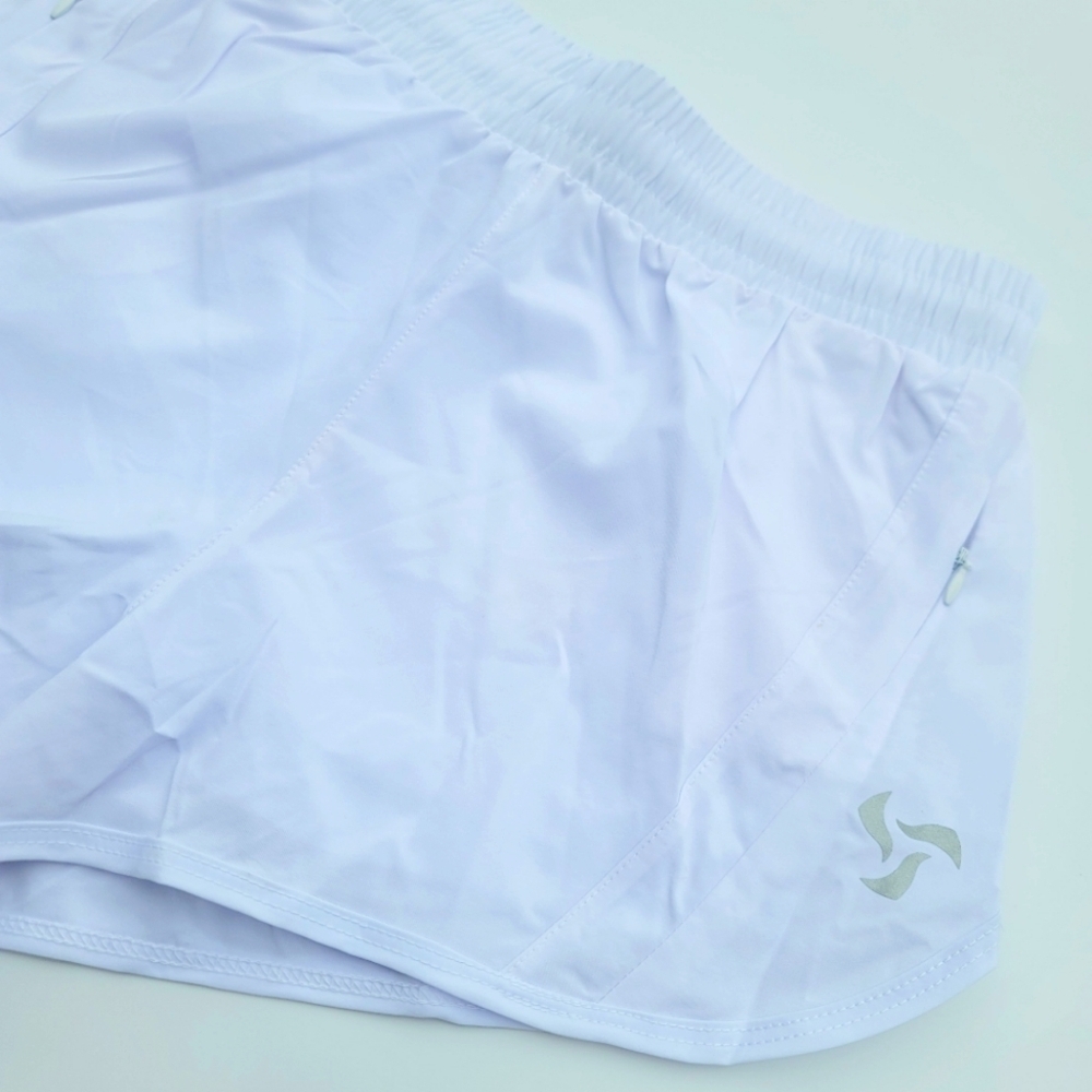 Pedigree FreeRUN High Waist Lined Shorts with Zipper Pockets | White - Picture 4 of 9